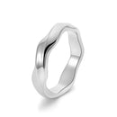 Stainless Steel Twisted Mobius Ring Wedding Band for Women Men Size 6-12