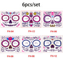 Face Festival Tattoo Costume Party Stickers Halloween Waterproof Temporary Tattoo Stickers Makeup Body Dress Up Decoration