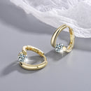 Hoop Earrings Silver 925 Sparkling 6.5mm 1CT Moissanite Earring With Certificate For Women Lovers' Wedding Jewelry Gift