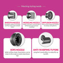 Secador de pelo Ion sin hojas Super Ionic 5 en 1 con difusor, secador de pelo profesional con ionización, secador eléctrico de aire caliente.