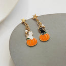 Mihan Cute Jewelry Animal Earrings Halloween Party Gifts 925 Silver Needle Lovely Design Pumpkin Earrings For Women Girl