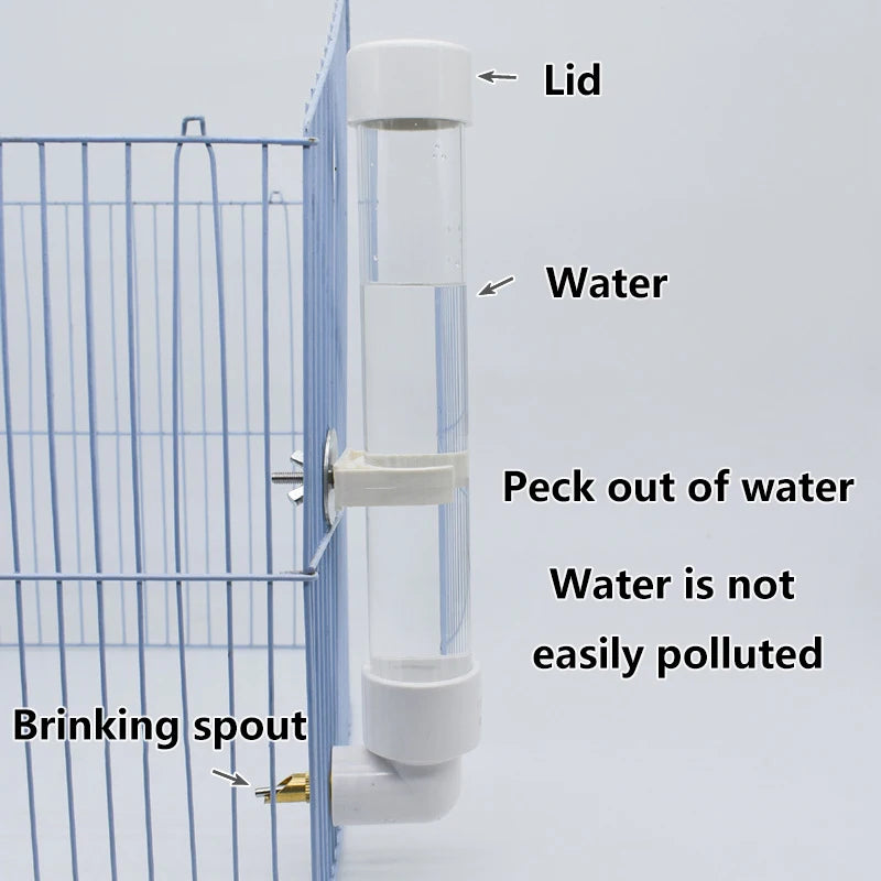 130ML Parrot Drinking Kettle Large Automatic Water Feeder Pet Chinchilla Rabbit Water Cup Outdoor Cage Samll Pet Drinker