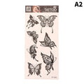 1Sheet Waterproof Temporary Tattoo Sticker 3D Butterfly Theme Fake Tattoo for Women Body Leg Arm Art