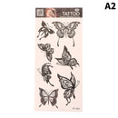 1Sheet Waterproof Temporary Tattoo Sticker 3D Butterfly Theme Fake Tattoo for Women Body Leg Arm Art