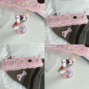 حامل أظافر لامع من ANGNYA Aurora لعرض أطراف الأظافر، حامل أظافر مزين بالترتر، عبوات أظافر قابلة للضغط، أرفف عرض، أدوات مانيكير