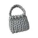 Women Crochet Bag Handbag Woven Chunky Shoulder Bag for Spring Summer
