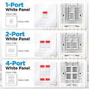 AMPCOM RJ11 RJ45 Faceplate Wall Socket Wallplate Face plate 1-Port 2-Port 4-Port Networking Telephone Socket Outlet Mount Panel