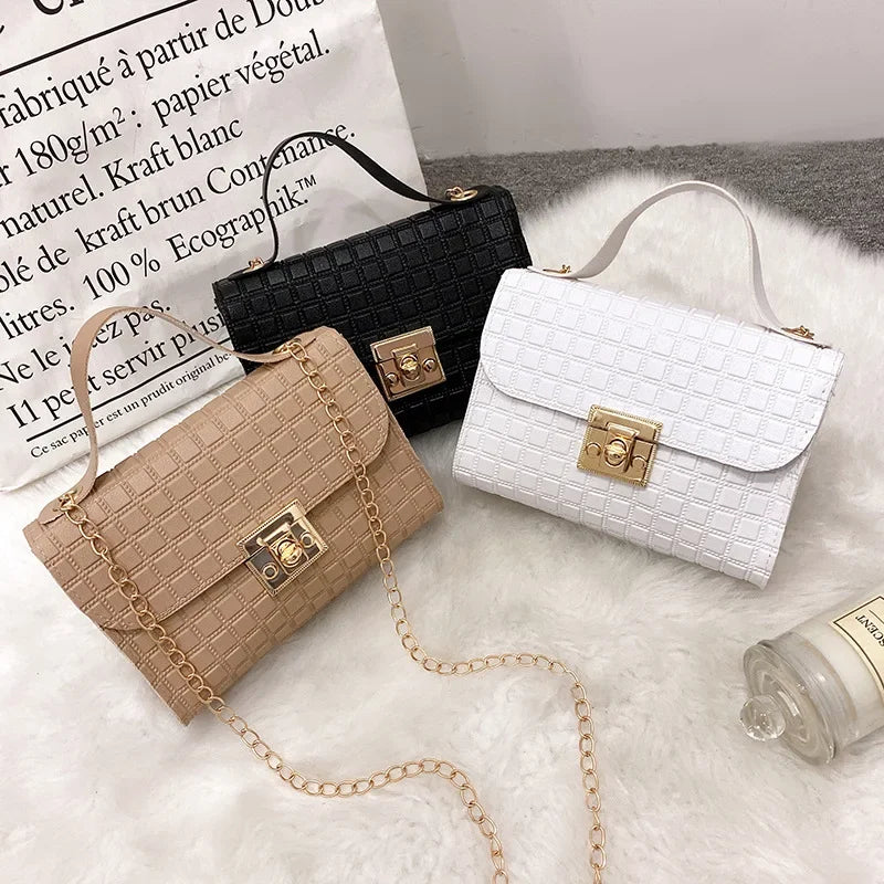 Ladies hand bags Women's bag Chain crossbody bag Simple and fashionable portable small square bag mini bag  tote bag