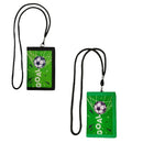 Kids Wallet for Boy Sports Football Soccer Pattern Trifold Wallet wtih Lanyard Zippered Coin Pocket and Card Holder