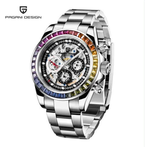 PAGANI DESIGN Top Super Brand Mechanical Automatic Watch Men's Ceramic bezel Rainbow Business Waterproof Watch Relogio Masculino