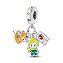 925 Sterling Silver Boy Girl and Heart Shape Pendant Charm Couple Lovers Bead Fit Pandora Original Bracelet DIY Jewelry Making