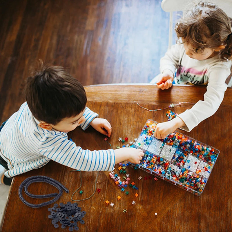 Flat Round Eco-Friendly Handmade Polymer Clay Beads Disc Heishi Beads for Hawaiian Earring Bracelet Jewelry Making Black