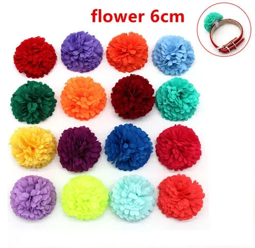 Bulk Flower-Collar Dog Accessories Dog Bow Tie Pet Dog Collar Accessories  Flower For Dog Collar Dog Flower Collar Accessory