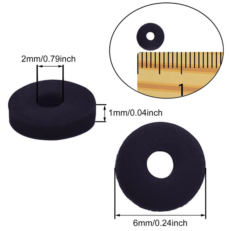 Flat Round Eco-Friendly Handmade Polymer Clay Beads Disc Heishi Beads for Hawaiian Earring Bracelet Jewelry Making Black