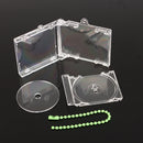 Mini estuche de CD con álbum en blanco, llavero con reproductor de CD, llavero periférico conmemorativo, llavero para mochila DIY