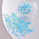 11pcs Aurora Glass Ice Cube Nail Foil Sticker 3D Glass Paper Nail Film Decals Rainbow Reflective Korean Style Nail Stickers