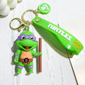 Anime Ninja Turtle Figure Keychain Teenage Mutant Ninja Turtles Raphael Donatello Doll Keyring Car Key Bag Ornament Gift