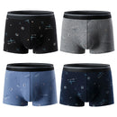 4-piece men's fashion printed boyshort comfortable plus size 5XL6XL juvenile underwear beach shorts elastic waist underwear