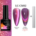 LILYCUTE 7ML 9D Cat Magnetic Gel Polish Set Semi Permanent Soak Off UV LED Glitter Nails Magnet Stick Black Gel Needed