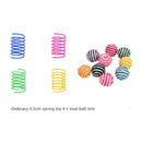 Mute Color Plastic Spring Molar Toy Ball Cat