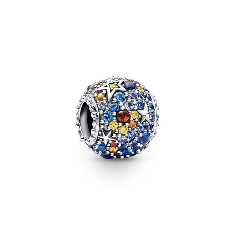 2024 New in Sun Moon Stars Shape Pendant Charm Beads Fits Bracelets Bangle Necklace Women Luxury DIY Jewelry Party Festival Gift