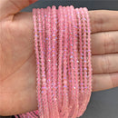 Purple Gem Beads Small Round Faceted Crystal Stone Beads Amethysts Crystal Mica Loose Beads For Jewelry Making DIY Necklace 15"