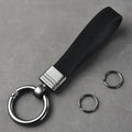 Car Key Chain Luxury Genuine Leather Keychain Pure Color Buckle Key Ring Car Accessories Gift Car Keychain