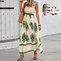 Summer Holiday Dress Women Casual Sleeveless A-Line Party Long Dress Boho Casual Sleeveless Party Dress 2024
