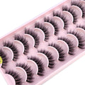 HBZGTLAD - 10 pares de pestañas postizas naturales, pestañas postizas largas, maquillaje 3D, extensiones de pestañas de visón, pestañas de visón para belleza