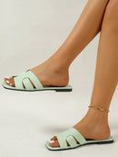 Flat bottomed women's slippers, beach shoes, home casual sandals, unbuttoned slippers, couple's shoes