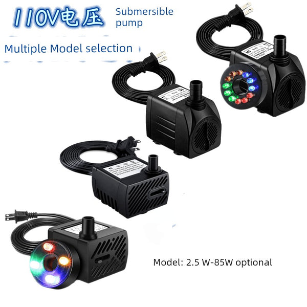 110V Voltage American Standard Plug Miniature Submersible Pump Aquarium Fish Tank Filter Pump Rockery Bonsai Fountain Pump