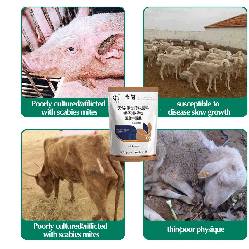 Livestock poultry pigs chickens fleas ticks blood-sucking worms internal and external deworming and anti-inflammatory100tablets