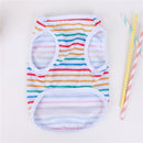 Striped Puppy Sleeveless Vest Spring Summer Pet Clothes for Small and medium Dogs Pomeranian Pullovers Kitten Towable T-shirts