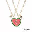 2 Pcs/Set Magnetism Best Friends Pendant Necklace for Women Rabbit Lover Broken Heart Clavicle Chain BFF Best Friends Jewelry