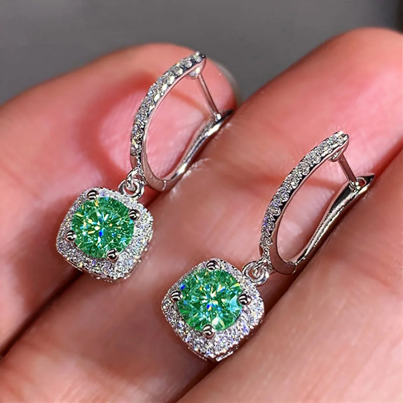 2024 New Bride Engagement Wedding Jewelry Elegant Shiny Mosan Diamond Beautiful Gift Milan Girl Fashion Pendant Earrings