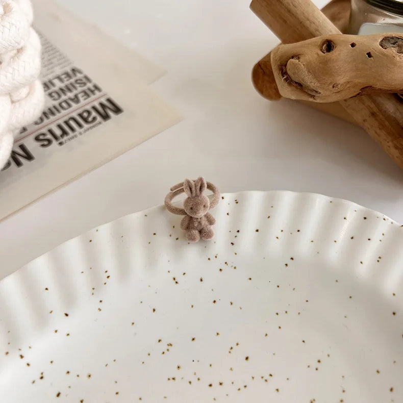 Velvet Bowknot Ring for Women Girls Blue Red Bow-knot Cute Rings Gift for Girlfriend Lover Korean Fashion Wedding  Jewelry