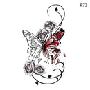 1Sheet Waterproof Temporary Tattoo Sticker 3D Butterfly Theme Fake Tattoo for Women Body Leg Arm Art
