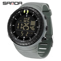 SANDA Men's Electronic Watch Outdoor Sports LED Analog Digital Alarm Clock Chronograph Multifunction Waterproof Men's Wristwatch