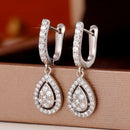 2024 New Bride Engagement Wedding Jewelry Elegant Shiny Mosan Diamond Beautiful Gift Milan Girl Fashion Pendant Earrings