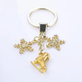 Punk Rainbow Figure Skating Snowflake Keychain for Jewelry Accessories Metal Keyrings Bag Car Key Alloy Pendant Trendy Trinket