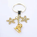 Punk Rainbow Figure Skating Snowflake Keychain for Jewelry Accessories Metal Keyrings Bag Car Key Alloy Pendant Trendy Trinket