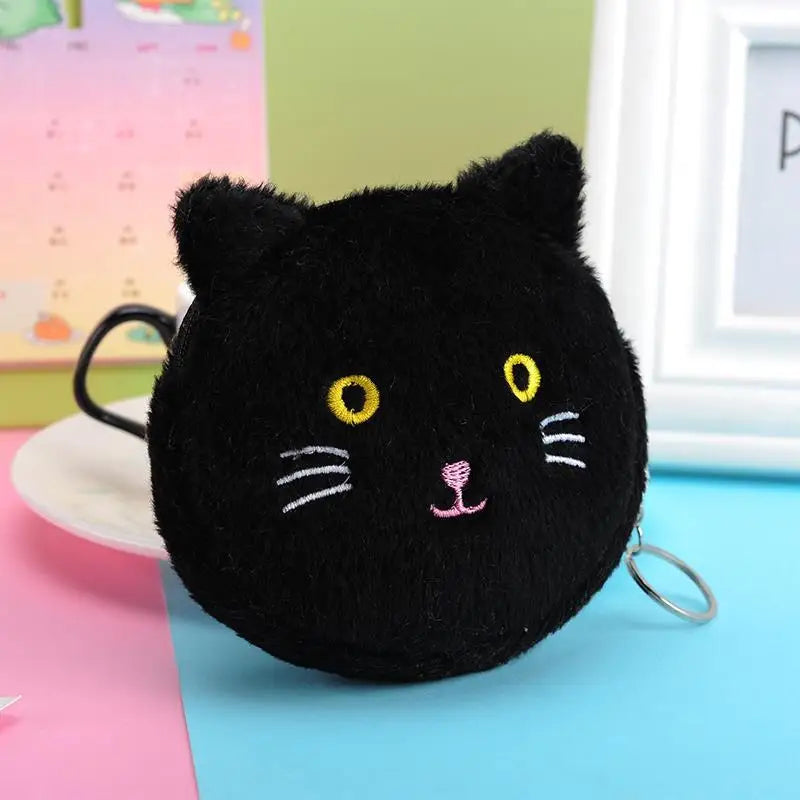 Cartoon Plush Animal Shape Mini Wallet Cute Pig Cat Sheep Wallets Creative Lovely Rabbit Plush Coin Purse Women Bag Accessories