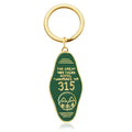 Tv Show Twin Peaks Key Chain Metal Green Enamel The Great Northern Hotel Room # 315 Keychains Women Men Gift Jewelry