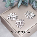 3pcs Vintage Lotus Flower/Potted Plant/Maple Leaf Art Line DIY Tassels Earrings Necklace Jewelry Making Titanium Steel Pendant