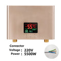 110V 220V Instant Water Heater Bathroom Kitchen Wall Mounted Electric Water Heater LCD Temperature Display with Remote Control