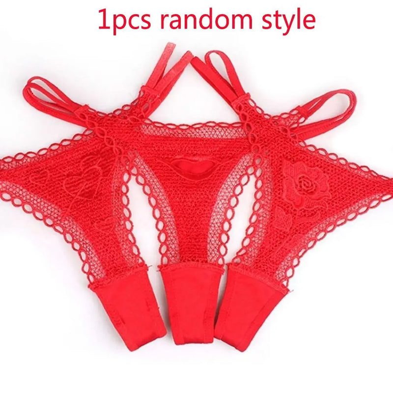 Valentines Day Ladies Romantic Women's G-String Sexy Underwear Lingerie Rose Panties Thongs Briefs V-string