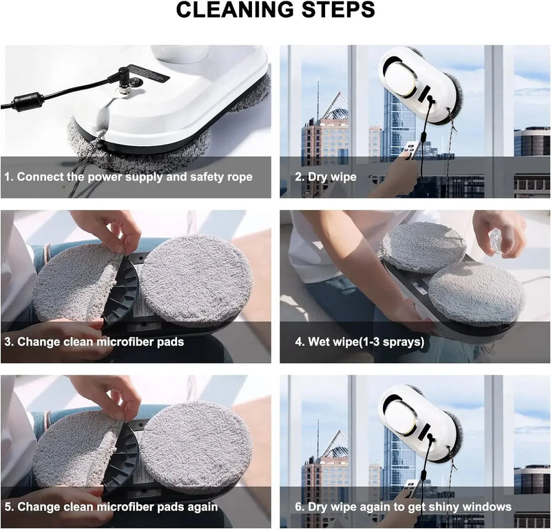 Intelligent Window Cleaning Robot Vacuum Cleaner Robot Window Cleaner Electric Glass limpiacristales Remote Control for Home