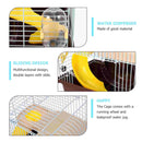 1pc Double Layer Hamster Cage Acrylic Portable Small Pets House Chinchilla Hamster House (Brown)