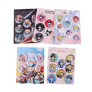 8 Pcs/Set Anime Tinning Tinplate Brooch Sanrio Backpack Badge Souvenir Clothing Gift For Friends