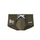 New low-rise boxer swimming trunks seaside printed letters sports casual quick-drying men's swimming trunks